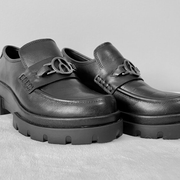 The WISHBONE Collection - Black Leather Loafer - Picture 2 of 12